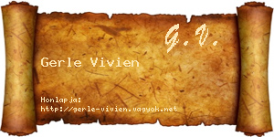 Gerle Vivien névjegykártya
